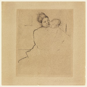 Print, Gardner (Cassatt) Held by His Mother, ca. 1889