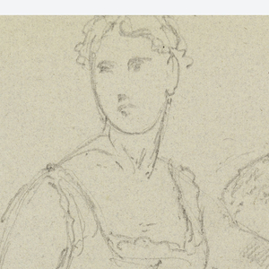 Drawing, Sketch for a Portrait of Bella Worsham, 1878