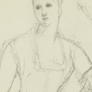 Drawing, Sketch for a Portrait of Bella Worsham, 1878