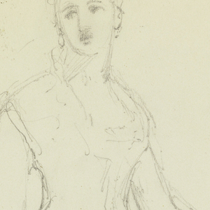 Drawing, Sketch for a Portrait of Bella Worsham, 1878