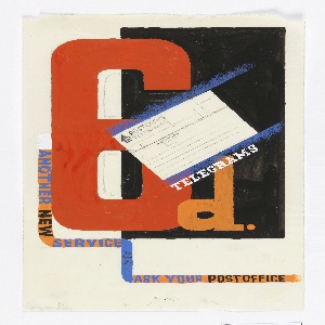 Drawing, Study for Telegrams--Another New Service..., ca. 1937