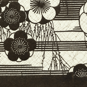 Katagami, Plum Blossoms and Streams, late 19th–early 20th century