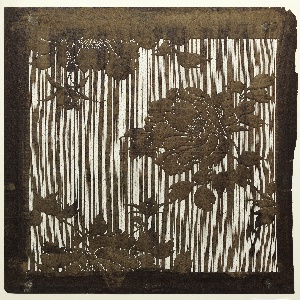 Katagami, Peonies, late 19th–early 20th century