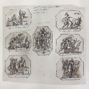 Drawing, Romulus and Remus: Decorations for Reception Room, Aldini Villa, Montmorency, 1813