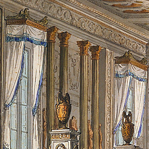 Drawing, Stage Design: Interior of a Sitting Room for the Theater in Marseilles, ca. 1810