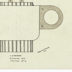 Drawing, Design for a Cofeepot, Sugar Bowl and Creamer, ca. 1920–40