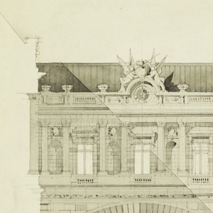 Drawing, Design for a street bridge (École des Beaux-Arts Concours Design), November 9, 1907