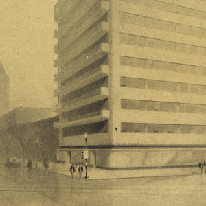 Drawing, Twelve Story Building, mid-20th century
