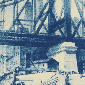Photograph, Construction of Underpass, East River Drive at Queensborough Bridge, mid-20th century