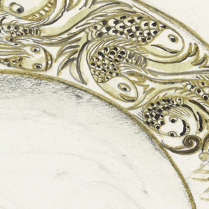 Drawing, Design for a plate, 1956