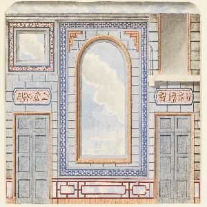 Drawing, Wall Decoration, Entrance Hall, North Wall, Royal Pavilion, Brighton, 1802 or earlier