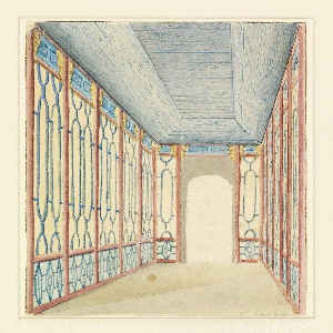 Drawing, Gallery, possibly the Glass Passage, Royal Pavilion, Brighton, 1803 or earlier