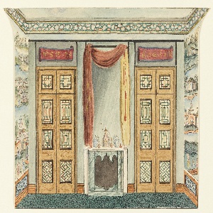 Drawing, Interior with Chinese Wallpaper, 1802 or earlier