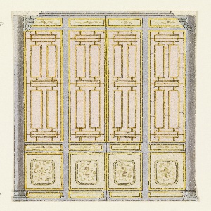 Drawing, Design for Wall Decoration, Possibly for Lobby or Vicinity South of Dining Room, 1802 or earlier
