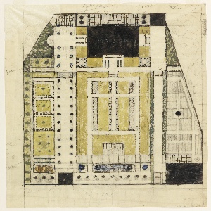 Drawing, Ground Plan of a Formal Garden, ca. 1919