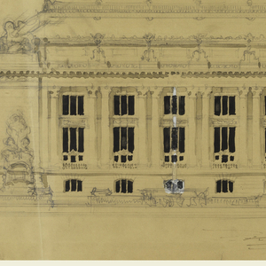 Drawing, Study for the Fifth Avenue Elevation of the New York Public Library, 1897