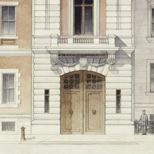 Drawing, Design for a fire house: front elevation, ca. 1905