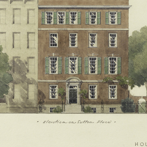 Drawing, Rendering of One Sutton Place, New York City, 1921