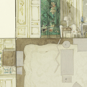 Maquette, Maquette for sitting room with large bay, 20th century