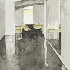 Drawing, Chapel of St. Ignatius, Seattle University: Interior View of Narthex (?), October 22, 1994