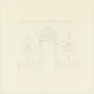Drawing, Design for Entrance Hall, East Wall, Royal Pavilion, Brighton, ca. 1820