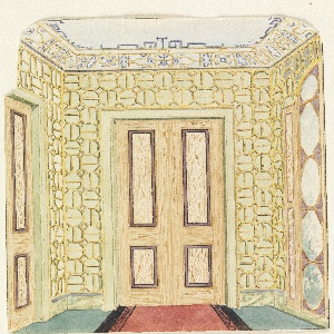 Drawing, Design for Lobby, Possibly the Ante Room to the Music Room, 1815–22