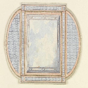 Drawing, Design for Ceiling Decoration, for condervatory/music room or perhaps dining room, 1802