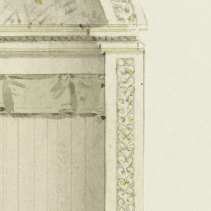 Drawing, Wall Elevation with Fireplace, 1815–22