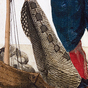Decoupage, Fisherman with His Tackle, ca. 1750
