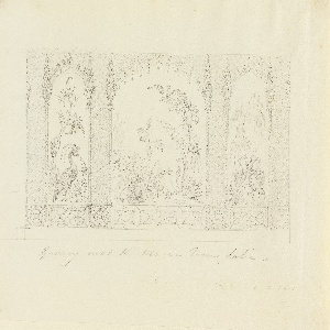 Drawing, Design for North wall, Yellow Drawing Room, Royal Pavilion, Brighton, 1817–18