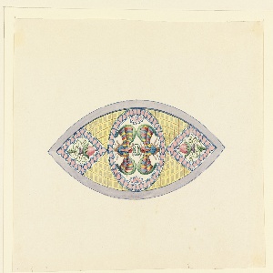 Drawing, Design for a Glass Panel Window for the Coved Ceiling in the Music Room, ca. 1817