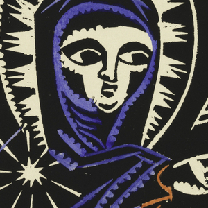 Print, Madonna, Plate I, "Ethiopie, cili Christos, Madonna a Svati, jak jsem ie videl v illuminacich starych ethiopskych kodexu" Portfolio, 1920