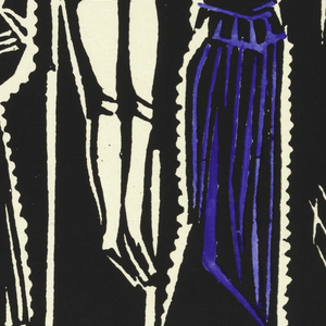 Print, Ukrizovani, Crucifixion, Plate V, "Ethiopie, cili Christos, Madonna a Svati, jak jsem ie videl v illuminacich starych ethiopskych kodexu" Portfolio, 1920