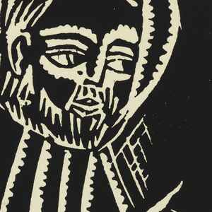 Print, Svaty Marek Evangelista, Saint Mark the Evangelist, Plate VII, "Ethiopie, cili Christos, Madonna a Svati, jak jsem ie videl v illuminacich starych ethiopskych kodexu" Portfolio, 1920