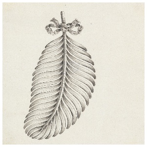 Drawing, Design for Brooch in Shape of a Feather, late 18th century