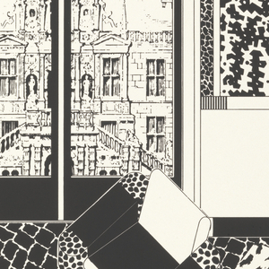 Print, Sitting Area, with View of the City, 1983-85