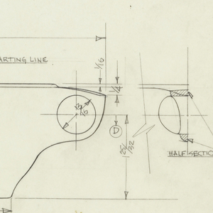 Drawing, Revised cream pitcher, March 16, 1953