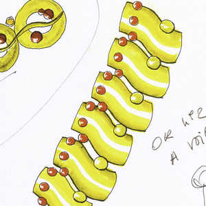 Drawing, Design for bracelets, 1985
