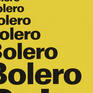 Poster, Bolero, The Yale Symphony Orchestra, ca. 1975