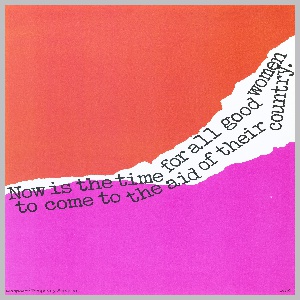 Poster, Now is the time for all good women to come to the aid of their country, 1979