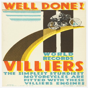 Poster, Well Done!  World Records Villiers, ca. 1928