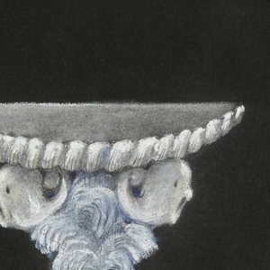 Drawing, Wall pedestal with base, 20th century