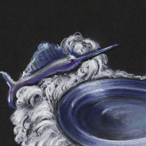 Drawing, Ashtray with sea motif, 20th century
