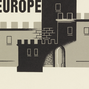Poster, The Rainbow to Europe (Pan Am), ca. 1953