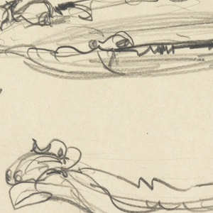 Drawing, Sketches of bowls and can, 20th century