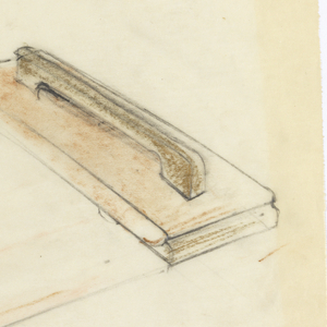 Drawing, Clock on Desk Stand, 20th century