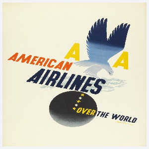 Poster, American Airlines over the World, 1947