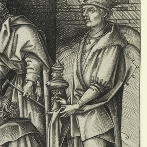 Print, Adoration of Magi, plate 7 from series "Life of the Virgin", ca. 1490