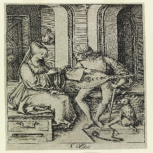 Print, The Lute Player and the Singer (2nd state), before 1500