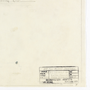 Drawing, Apartment for Maurice Benjamin: Master Cornices and Wood Cornices, July 11, 1929